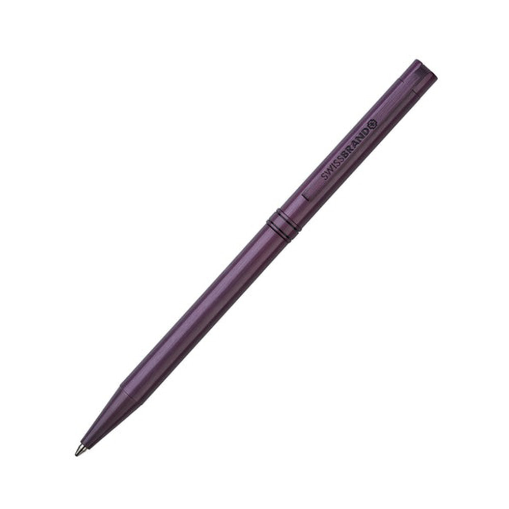 Swissbrand 2530 Matte Purple Lacquer with Purple Trim Ballpoint Pen