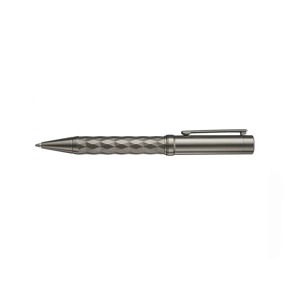 Swissbrand 2552 Ashler Crest Gunmetal Finish & Diamond Pattern GMT Ballpoint Pen