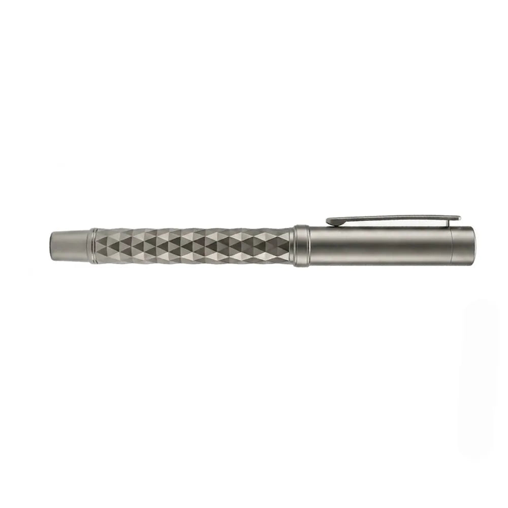 Swissbrand 2552 Ashler Crest Gunmetal Finish & Diamond Pattern GMT Rollerball Pen