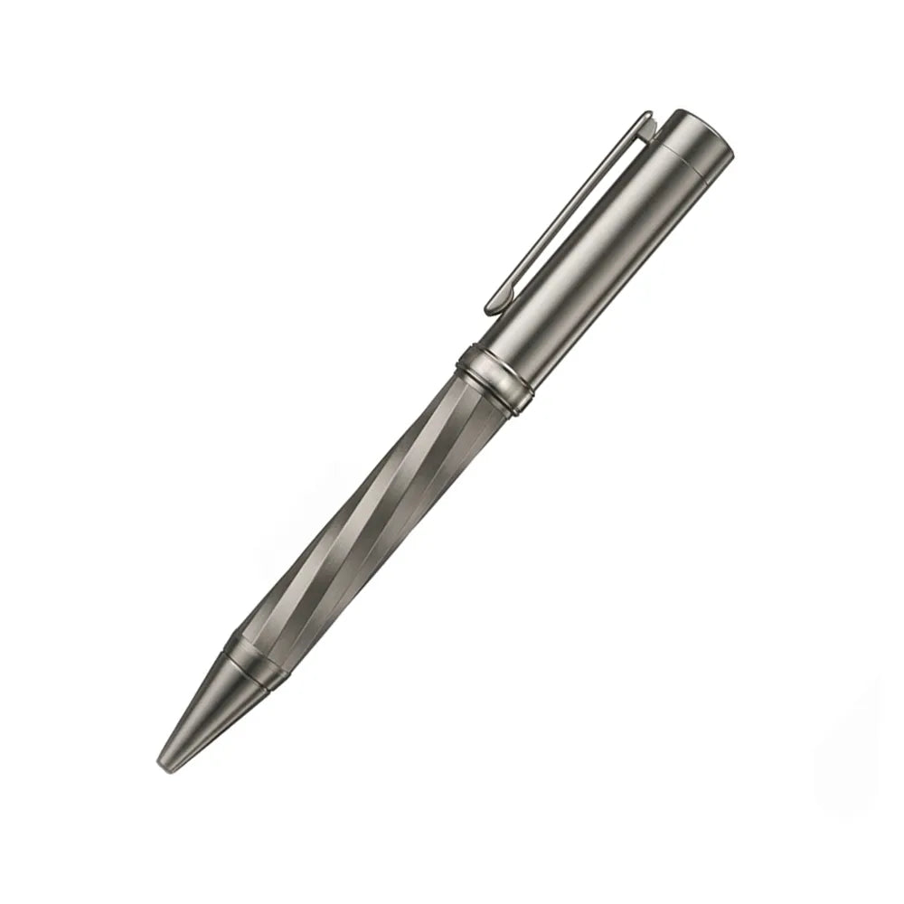 Swissbrand 2553 Ashler Arc Smoky Gunmetal Finish & Spiral Pattern GMT Ballpoint Pen