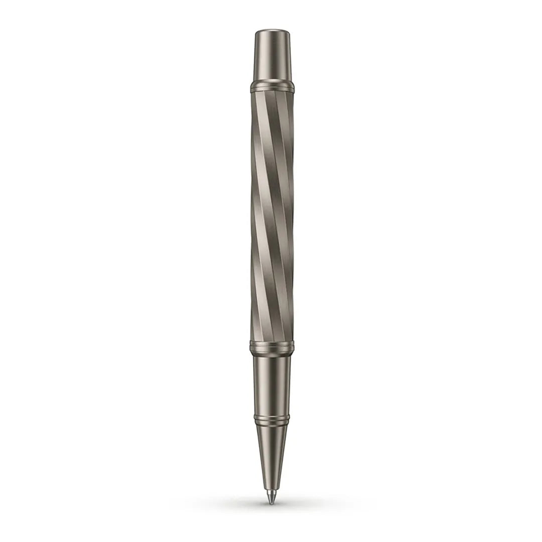 Swissbrand 2553 Ashler Arc Smoky Gunmetal Finish & Spiral Pattern GMT Rollerball Pen