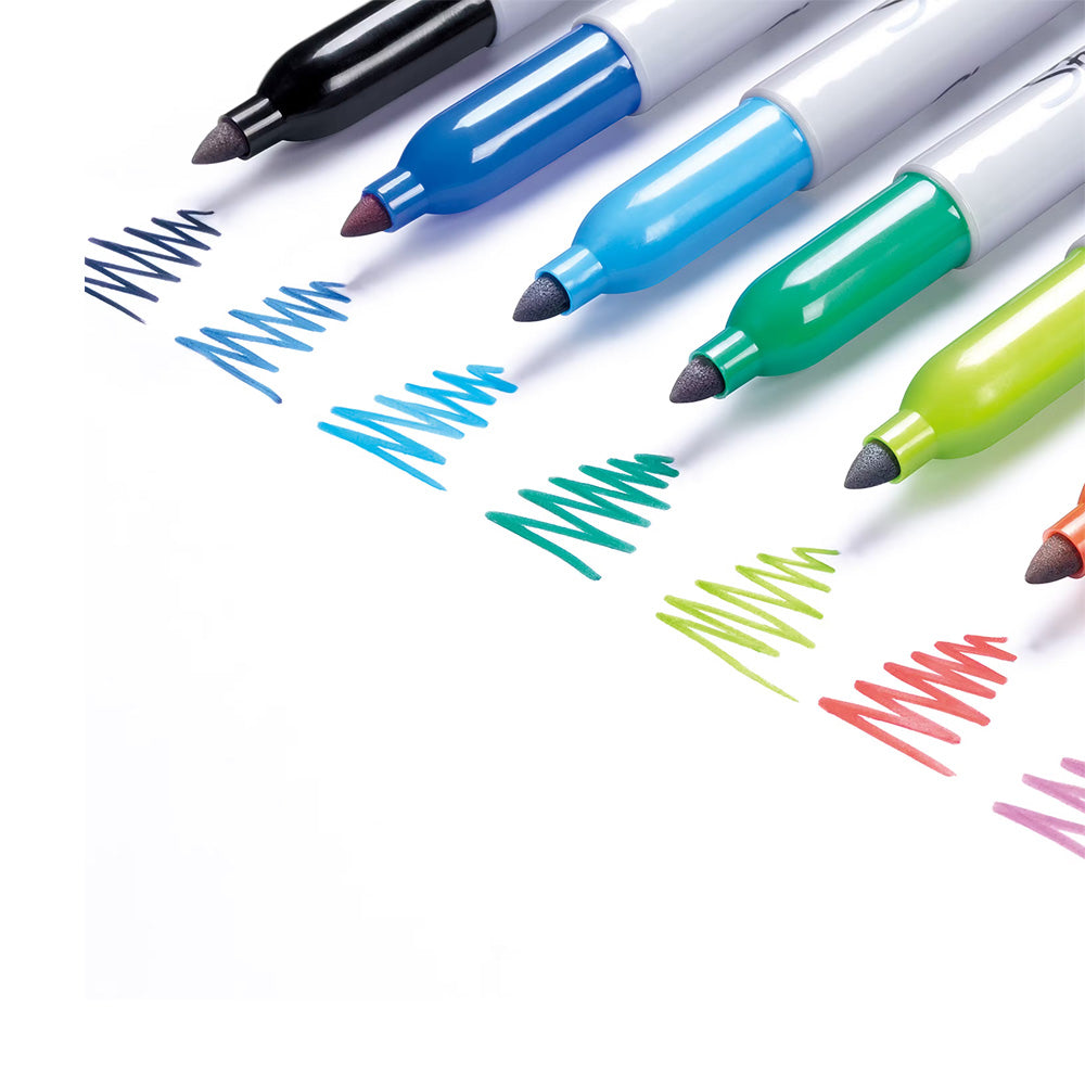 Sharpie Permanent Marker Fine Point Assorted Colour -Set of 12