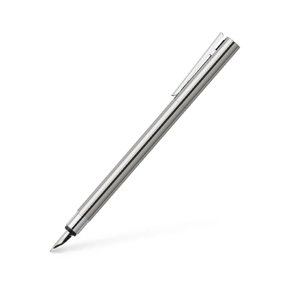 Faber-Castell Neo Slim Silver Shiny Stainless Steel Fountain Pen
