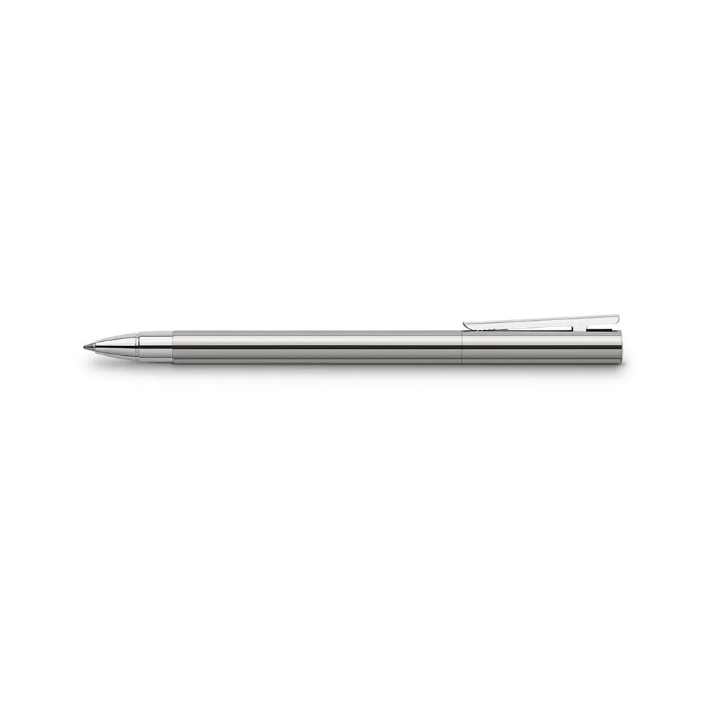 Faber-Castell Neo Slim Silver Shiny Stainless Steel Rollerball Pen