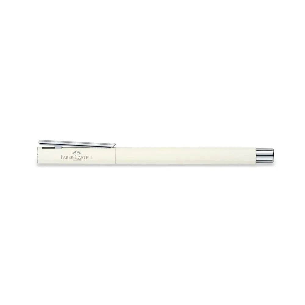 Faber-Castell Neo Slim Ivory with Chrome Trim Fountain Pen - Medium Nib
