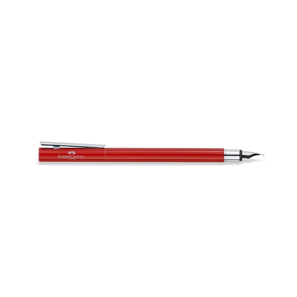 Faber-Castell Neo Slim Oriental Shiny Red with Chrome Trim Fountain Pen