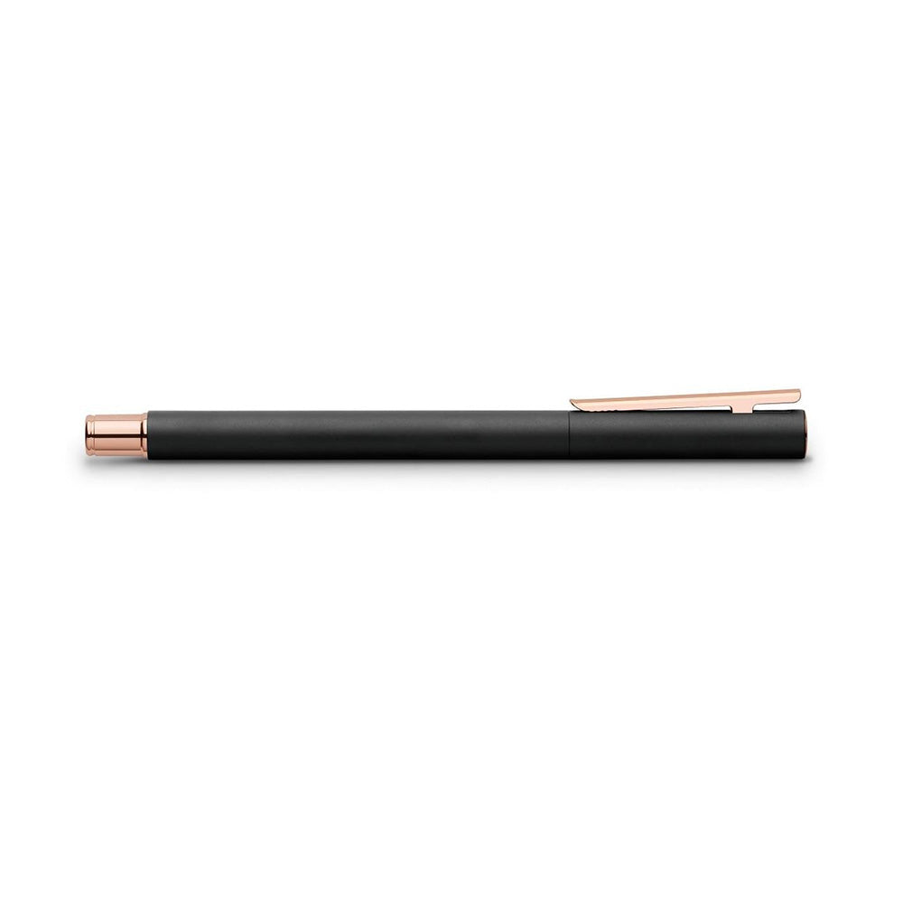 Faber-Castell Neo Slim Metal Black with Rose-Gold Trim Rollerball Pen