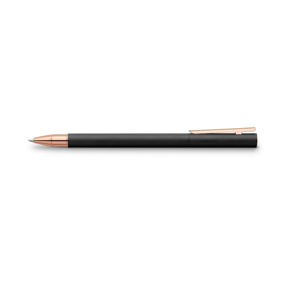 Faber-Castell Neo Slim Metal Black with Rose-Gold Trim Rollerball Pen