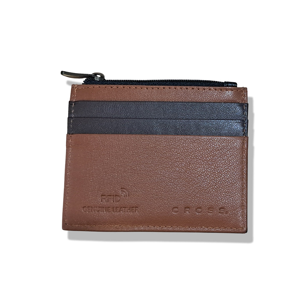 Cross Classic Century Lustrous Chrome Ballpoint Pen With With Zip Card Holder