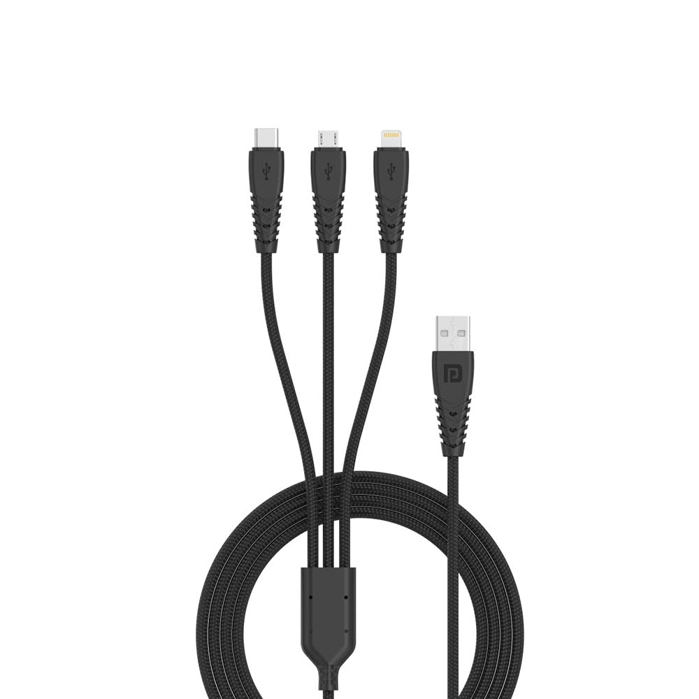 Cross Century Lustrous Chrome Ball Pen with Portronics 3-in-1 Charging Cable