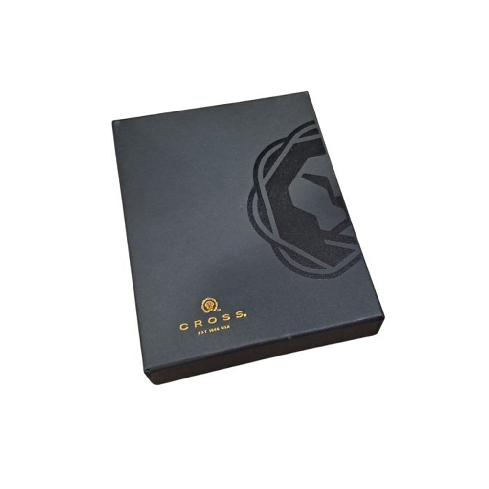 Cross Classic Century Lustrous Chrome Ballpoint Pen With Brown Key Holder