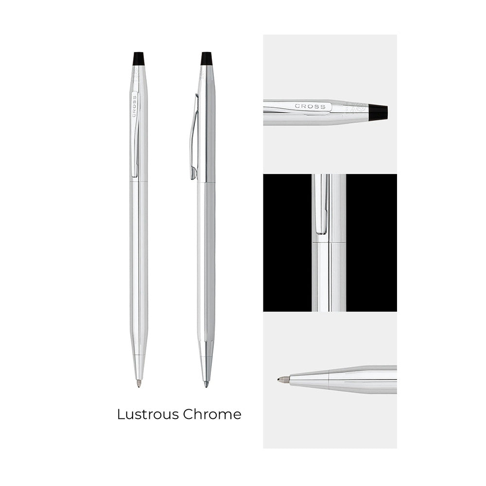 Cross Classic Century Lustrous Chrome BP + Executive A5 Notebook Brown