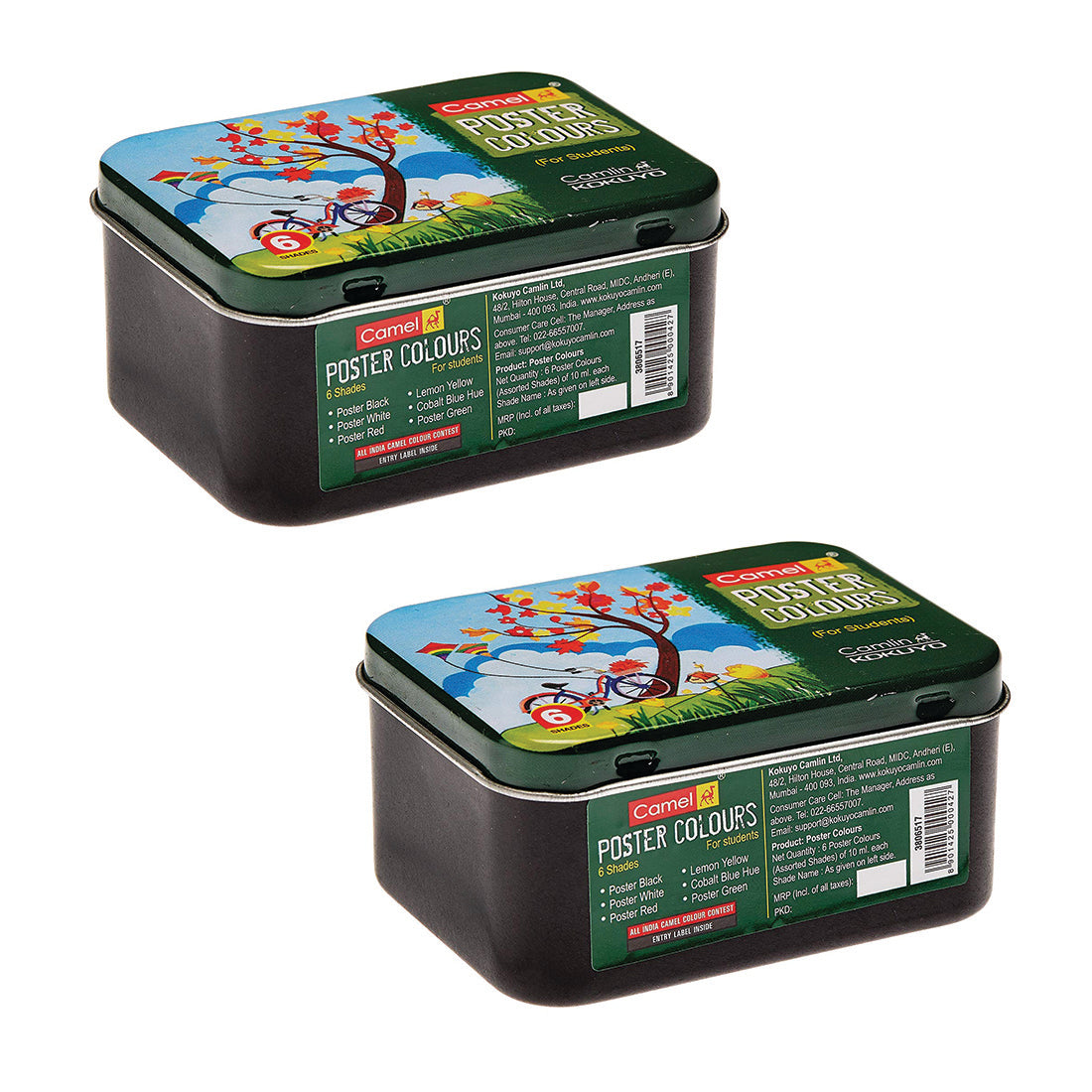 Camlin Student Poster Colour 6 Shades 10ml (Pack of 2)