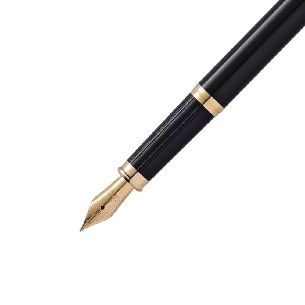 Cross Century II Black Lacquer with Gold Trim Fountain Pen
