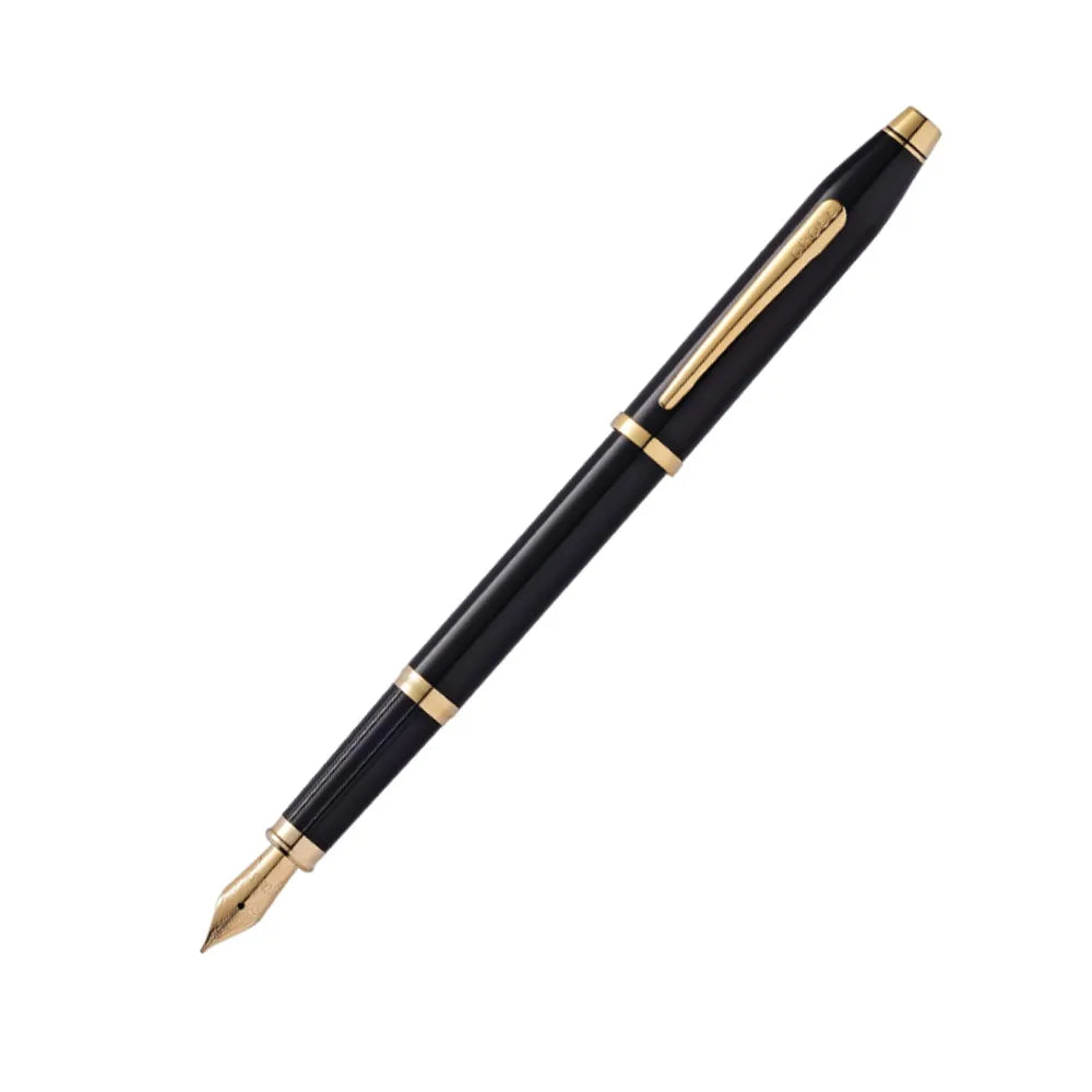 Cross Century II Black Lacquer with Gold Trim Fountain Pen