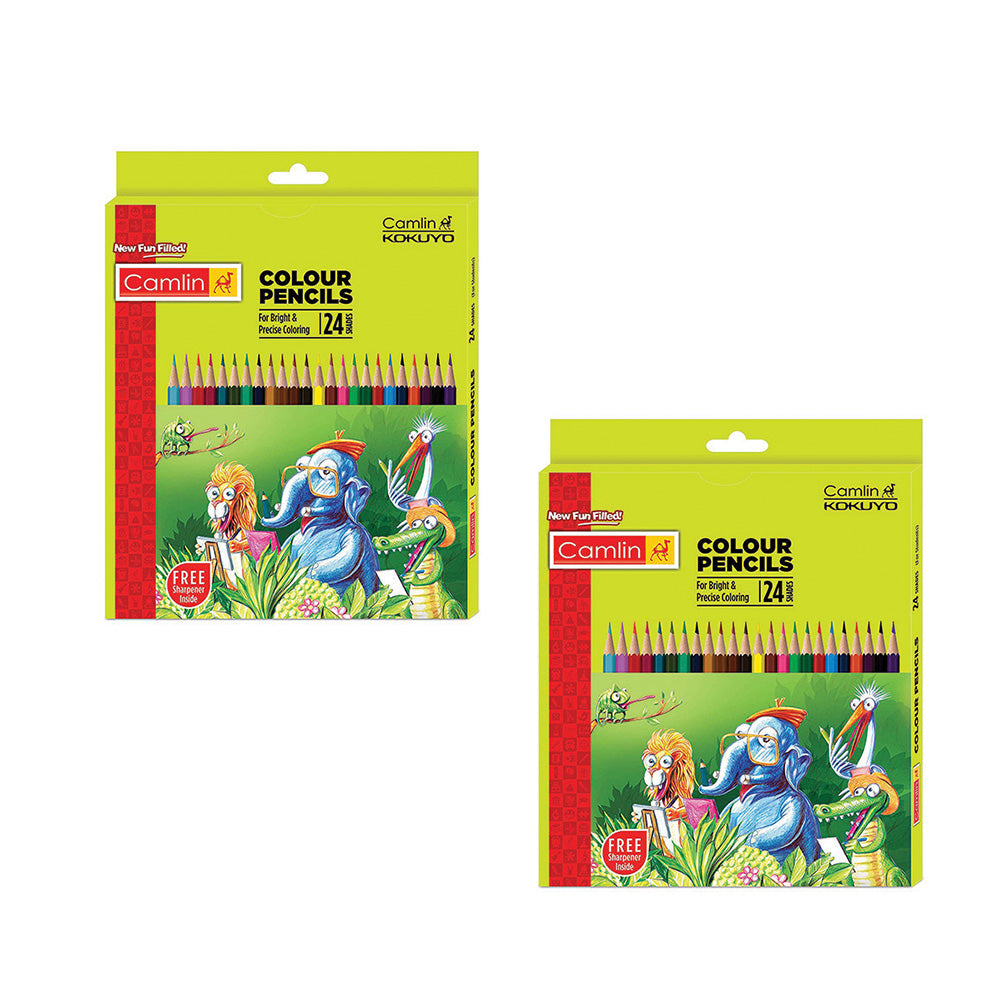 Brighter colours made from high quality colour core bonded and embedded in superior wood which is easy to sharpen. Bright and easy transfer makes the art come alive. Different techniques of colour pencil usage mentioned on the pack. For Bright & Precise Colouring 24 Colour Pencils 175mm Length Hexagonal