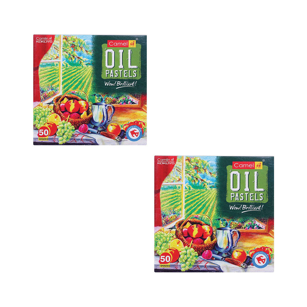 Camlin Kokuyo Oil Pastel Colours - 50 Shades (Pack of 2)