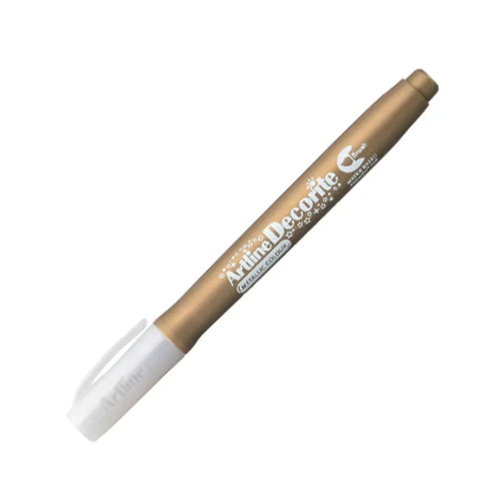 Artline Decorite Brush Marker - Metallic Gold (Pack of 4)