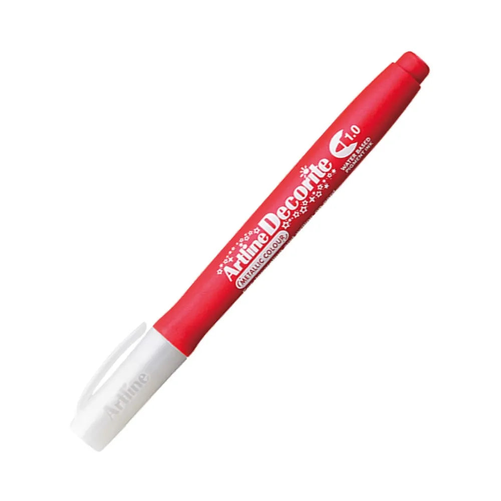 Artline Decorite Brush Marker - Metallic Red (Pack of 4)