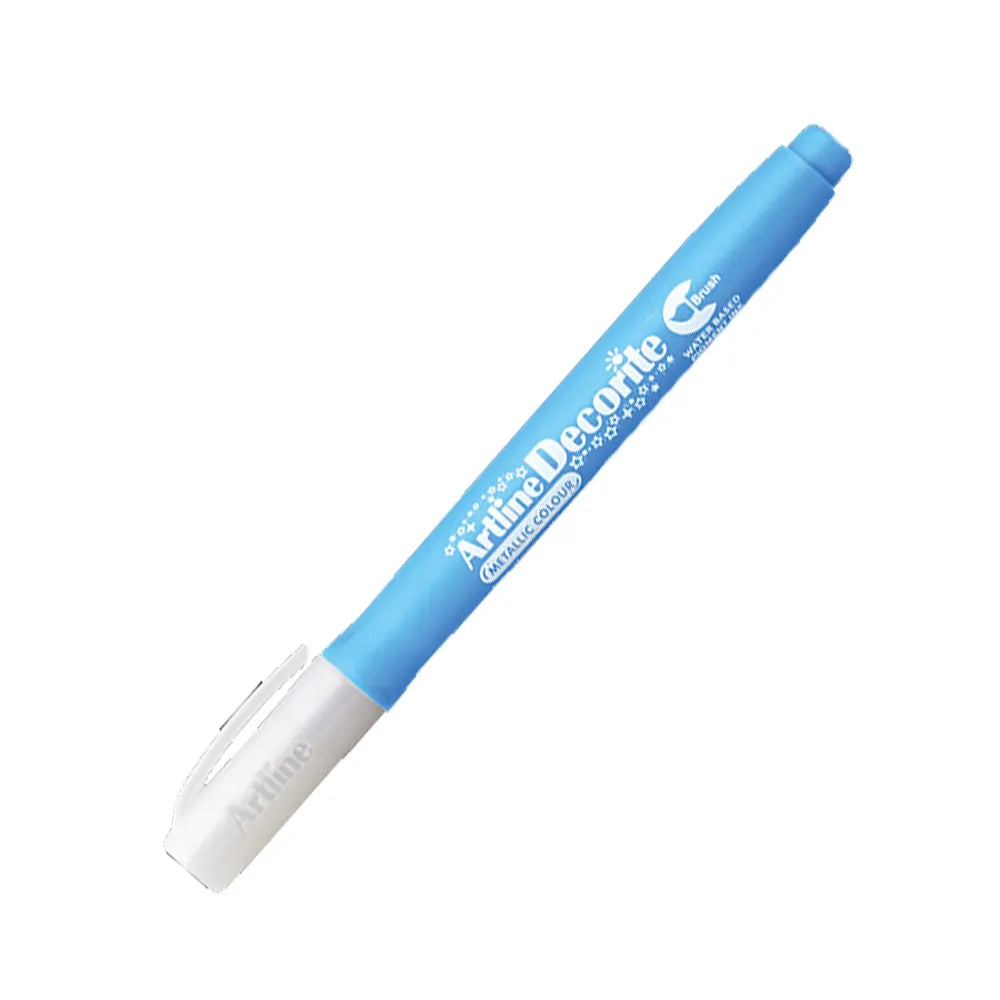 Artline Decorite Brush Marker - Metallic Blue (Pack of 4)