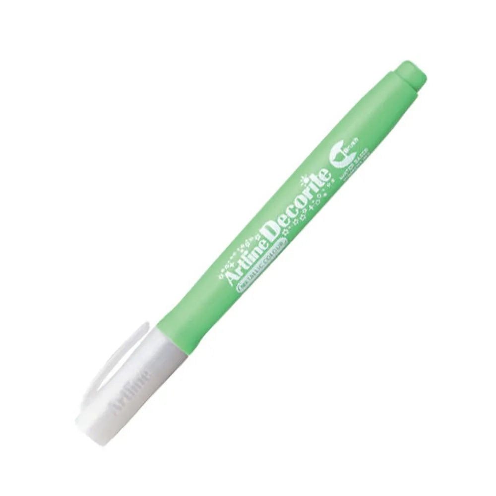 Artline Decorite Brush Marker - Metallic Green (Pack of 4)