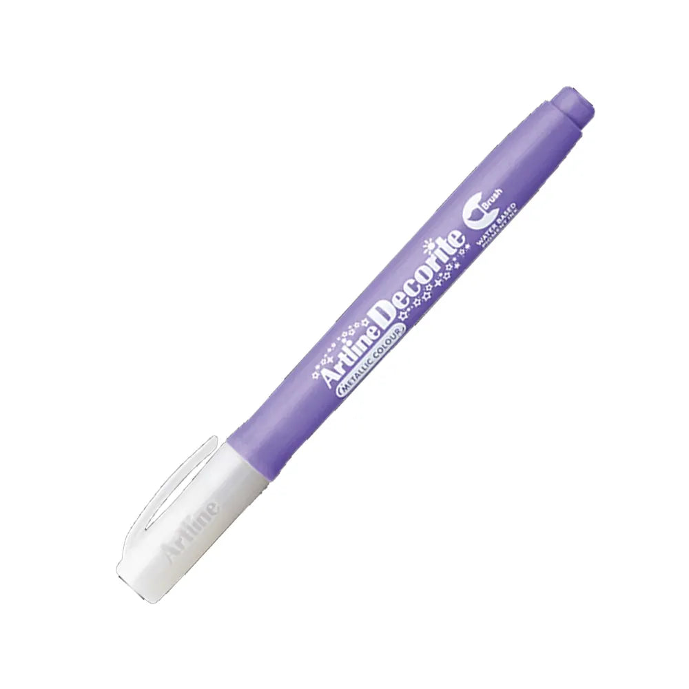 Artline Decorite Brush Marker - Metallic Purple (Pack of 4)