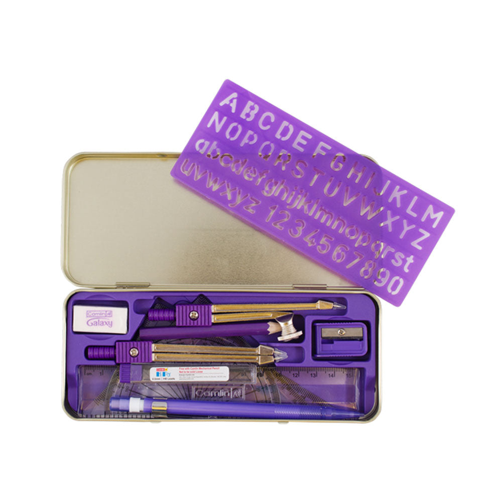 Camlin Galaxy Math Geometry Box - Purple (Pack of 2)