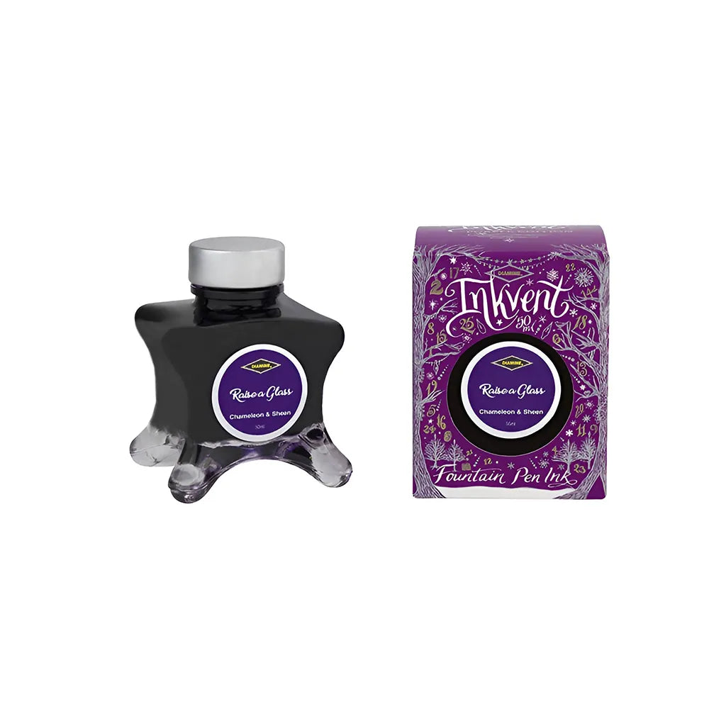 Diamine Inkvent Purple Edition Chameleon & Sheen Ink 50ml Bottle - Raise a Glass