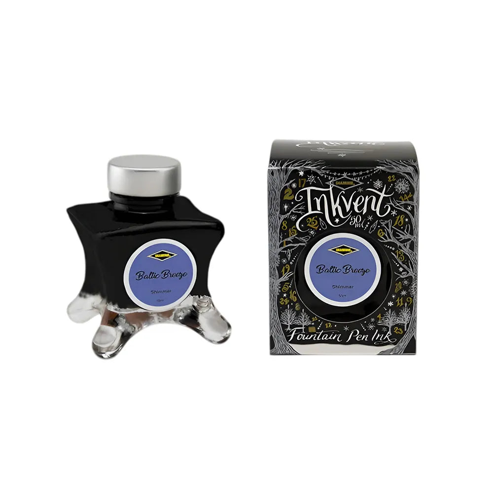 Diamine Inkvent Black Edition Shimmer Ink 50ml Bottle - Baltic Breeze