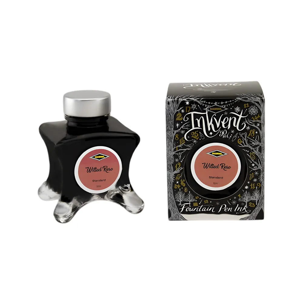 Diamine Inkvent Black Edition Standard Ink 50ml Bottle - Wilted Rose