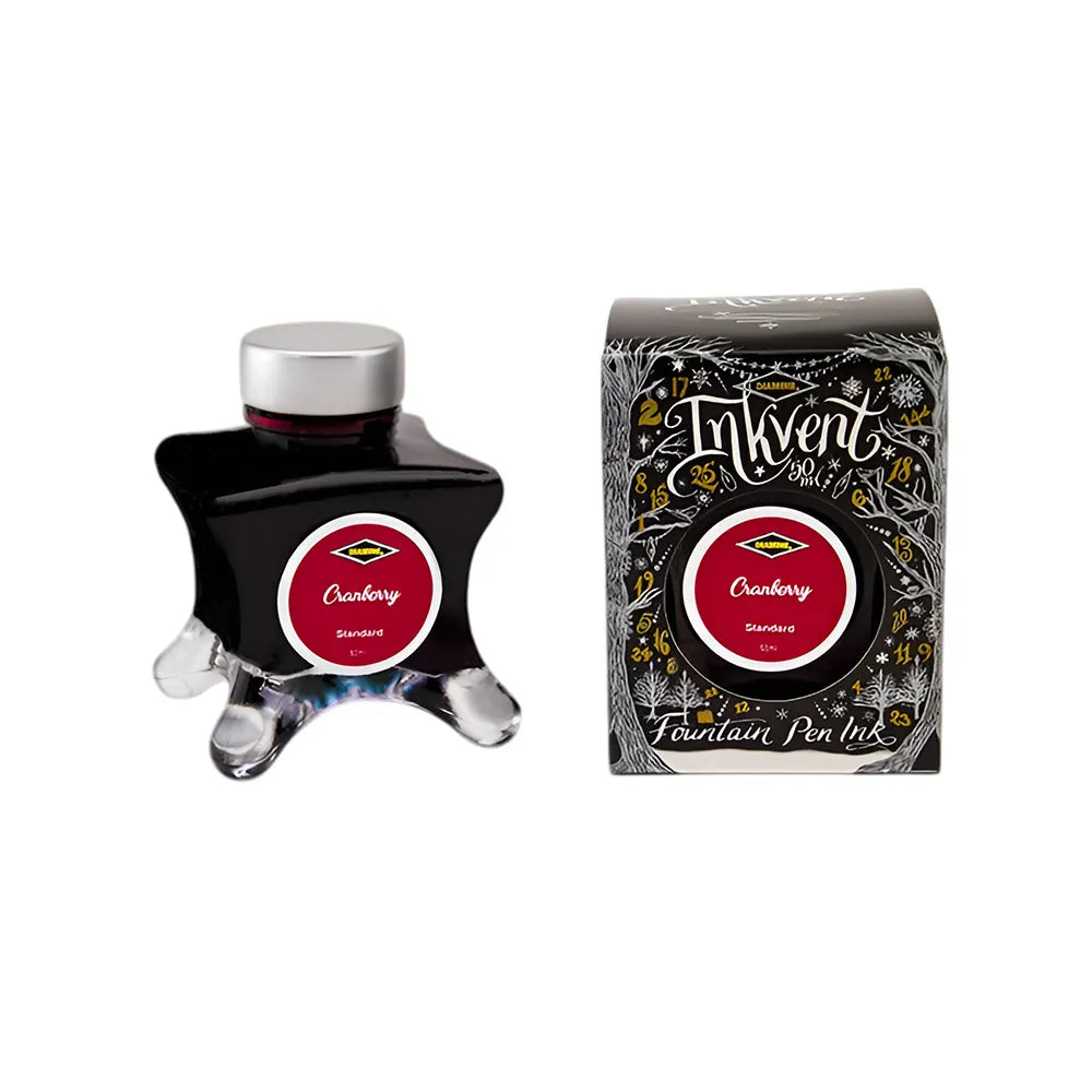 Diamine Inkvent Black Edition Standard Ink 50ml Bottle - Cranberry