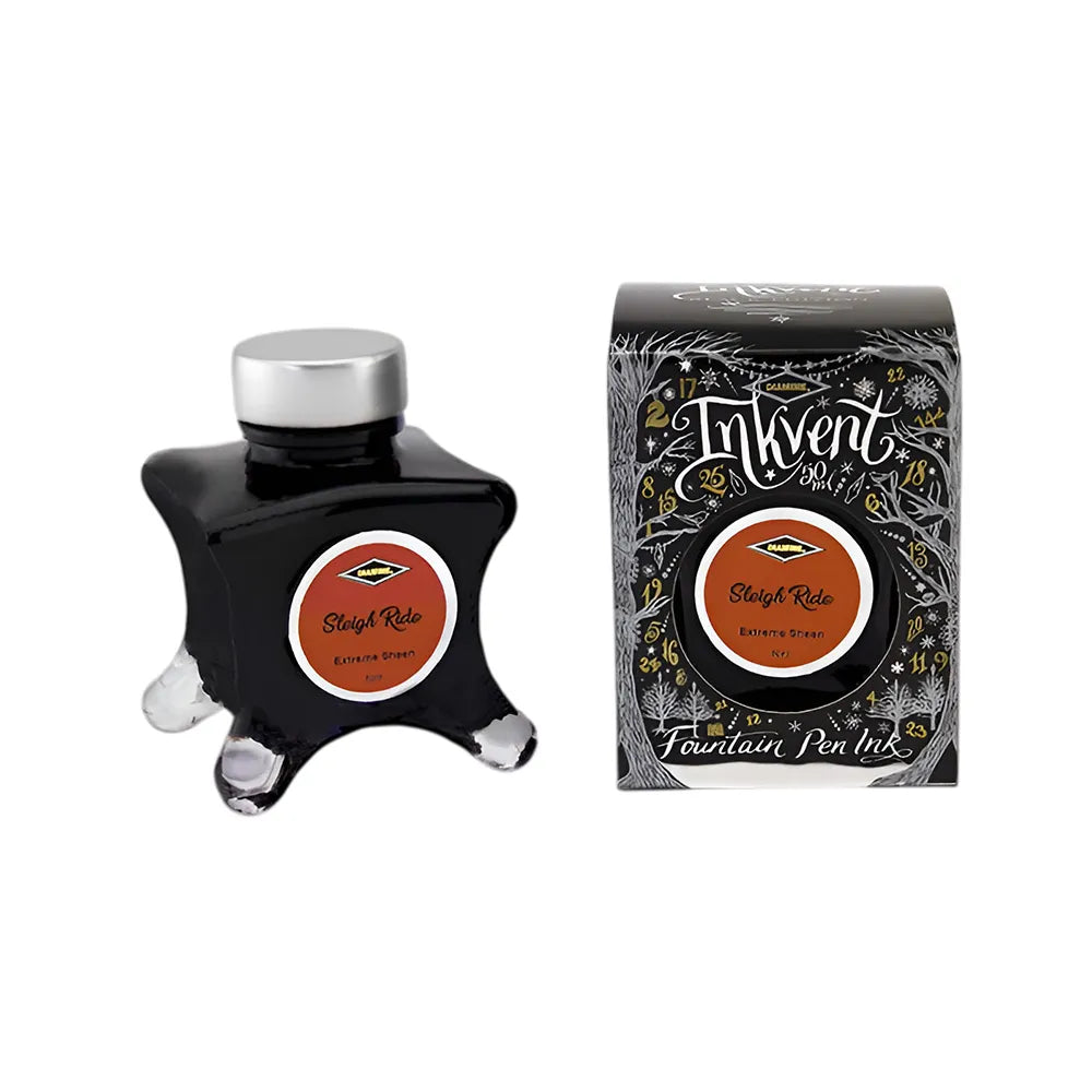 Diamine Inkvent Black Edition Extreme Sheen Ink 50ml Bottle - Sleigh Ride