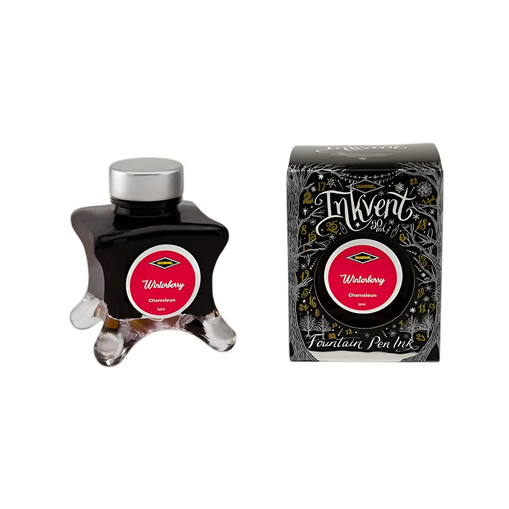 Diamine Inkvent Black Edition Chameleon Ink 50ml Bottle - Winterberry