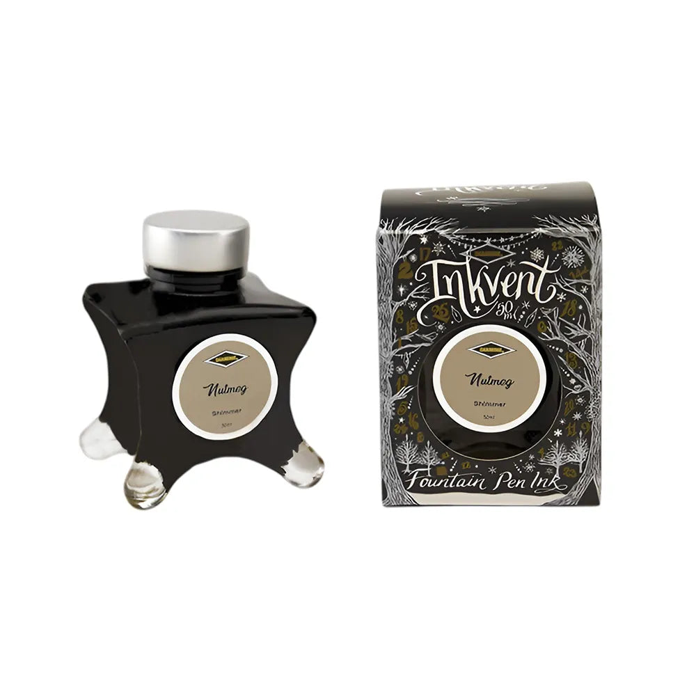 Diamine Inkvent Black Edition Shimmer Ink 50ml Bottle - Nutmeg