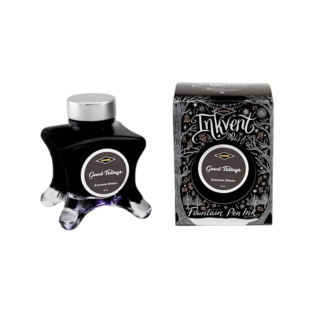 Diamine Inkvent Black Edition Extreme Sheen Ink 50ml Bottle - Good Tidings