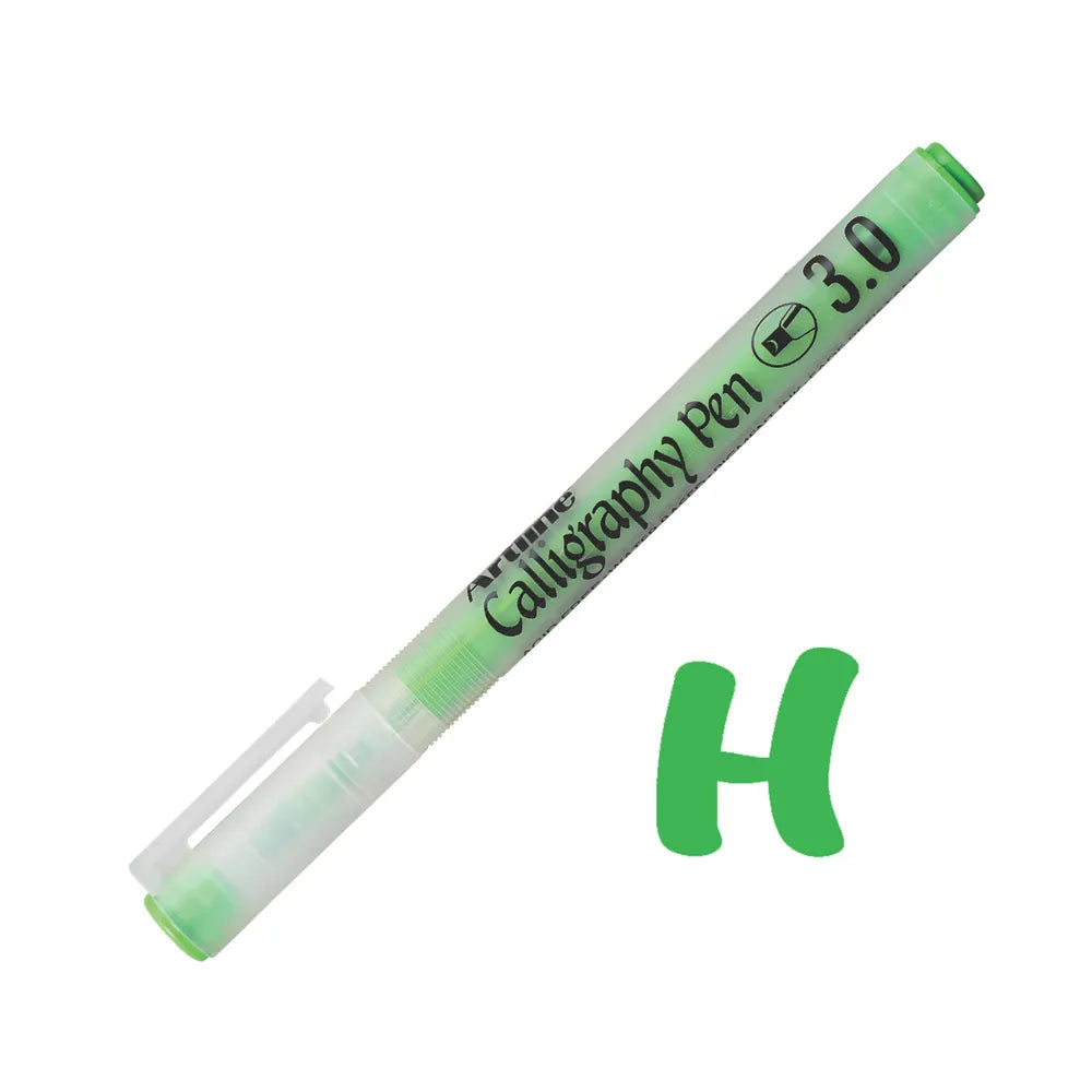 Artline Pastel Green 3.0mm Calligraphy Pen - Pack of 4
