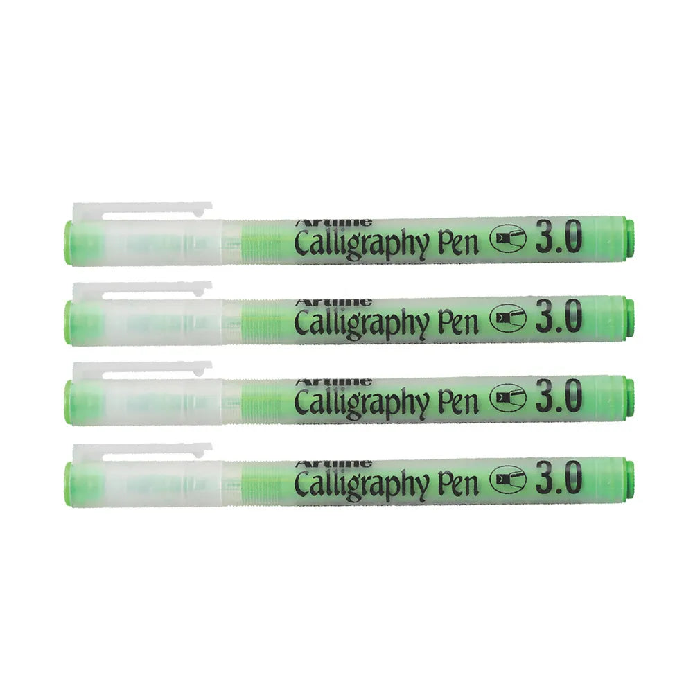 Artline Pastel Green 3.0mm Calligraphy Pen - Pack of 4