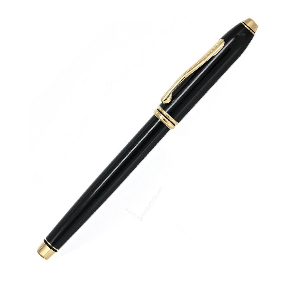 Cross Townsend Classic Black Lacquer with 23kt Gold-Plated Trim Rollerball Pen