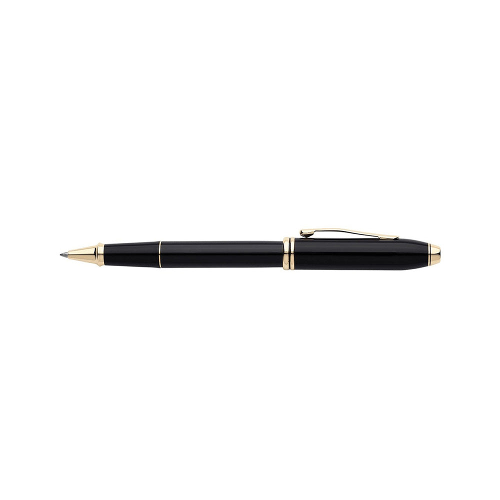 Cross Townsend Classic Black Lacquer with 23kt Gold-Plated Trim Rollerball Pen