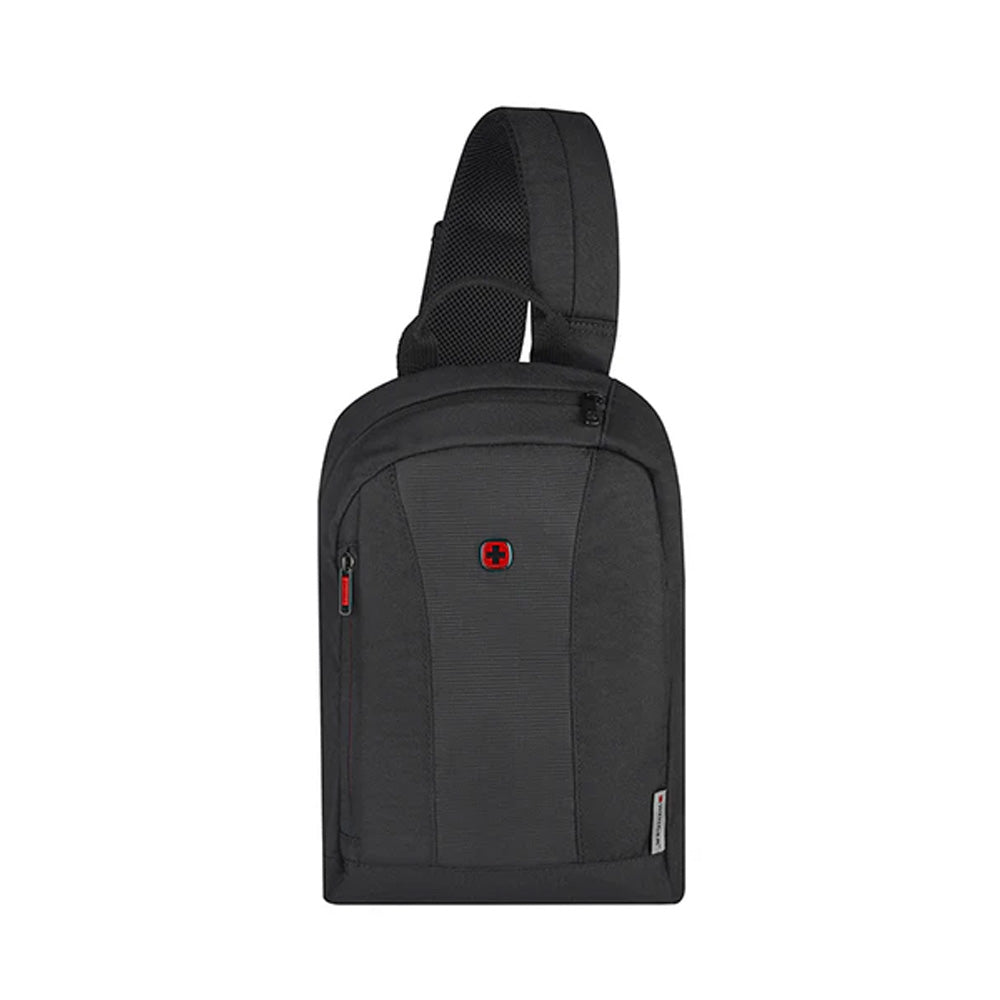 Wenger Monosling Shoulder Bag with Tablet Pocket in Black-Swiss designed