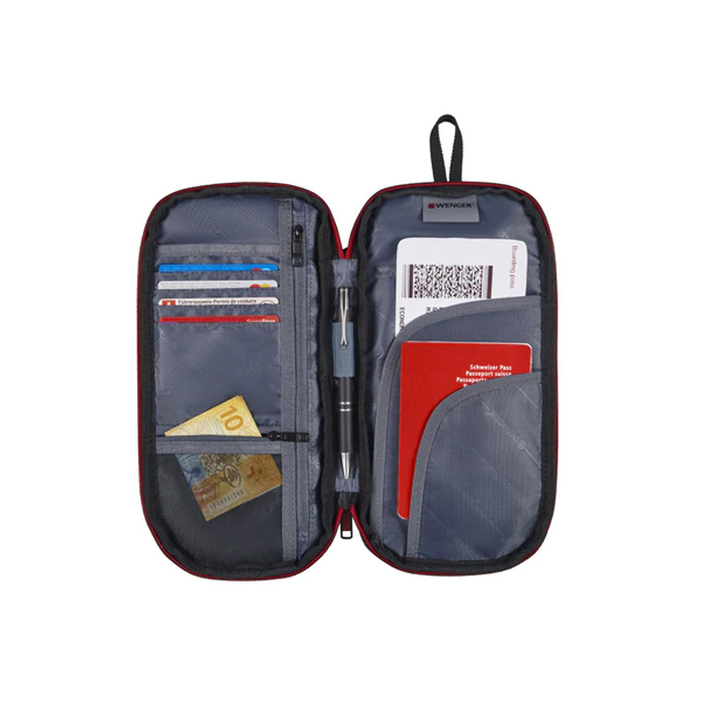 Wenger Travel Document Organizer - Black Swiss Designed with Blend of Style and Function