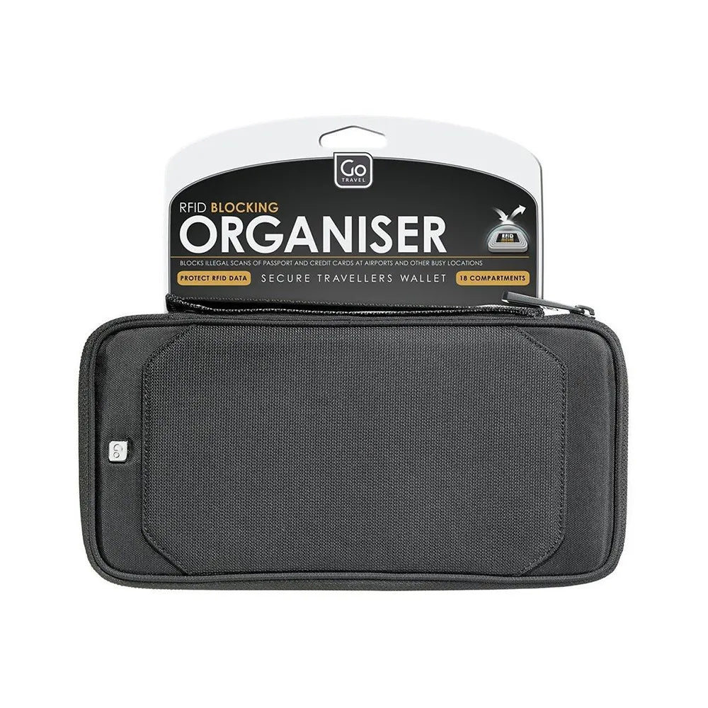 Go Travel RFID Blocking Organiser - Liquorice Black