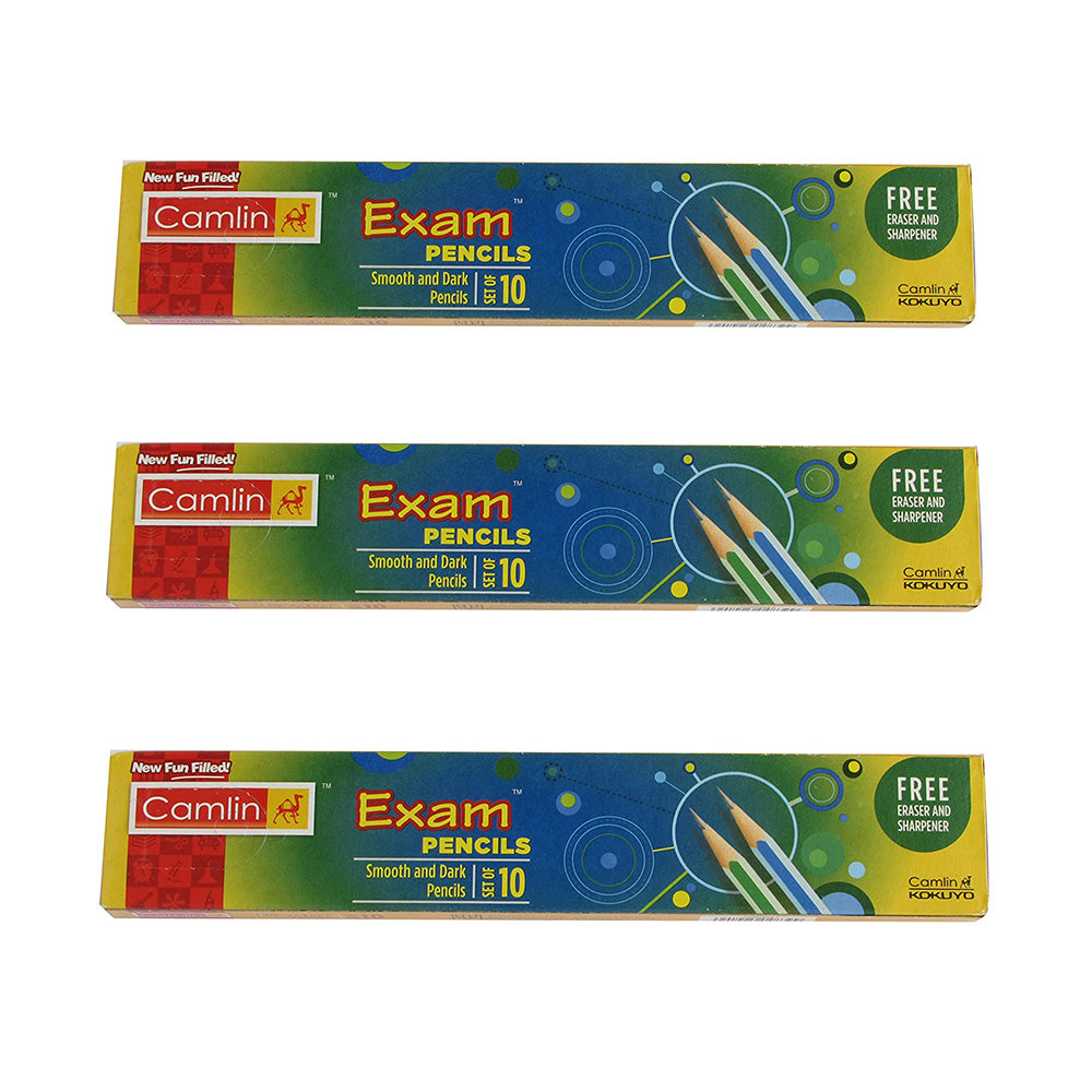 Camlin Exam NRT Pencils Set of 10 - Pack of 3