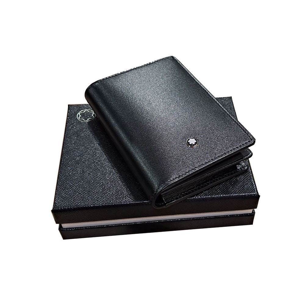 Montblanc Meisterstück Black Leather Business Card Holder with Gusset