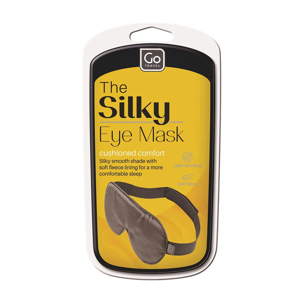 As smooth as silk, this sleep mask is a pleasure to wear. It’s gently cushioned with an elasticated headband for a really comfortable fit. Whether travelling on a brightly lit plane or relaxing in a hotel bedroom, this pretty sleeping mask blocks even harsh light. Luxury silky eye mask Effectively blocks out unwanted light Gently padded with a fleecy lining Promotes sound sleep, anywhere Elasticated headband for a comfortable fit 100% Light Blocking - Soft lining to prevent disturbing light