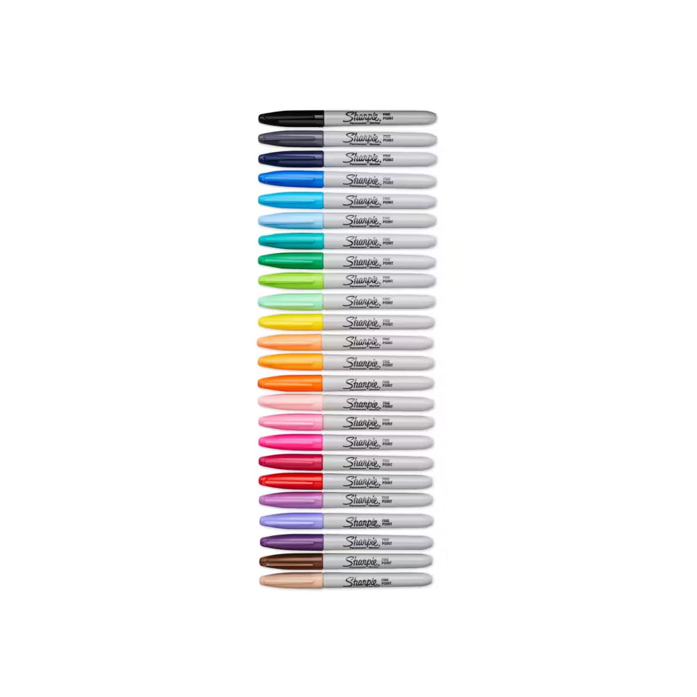 Sharpie Permanent Marker Assorted Colour Fine Point - Set of 24
