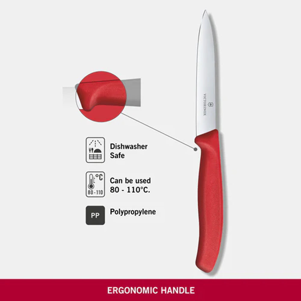 Victorinox Swiss Classic Paring Knife Pointed Tip 10cm - Red