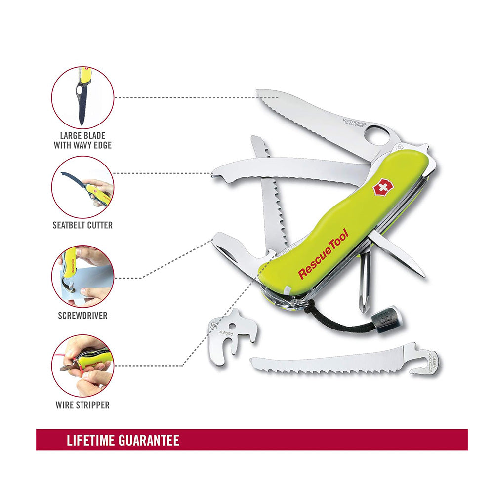 Victorinox Rescue Tool One Hand Opening 111mm Yellow Swiss Army Knife