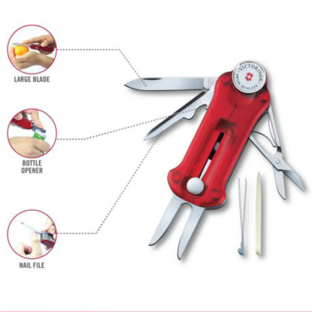 Victorinox Golf Tool Swiss Army Knife 10 Functions 91mm - Red