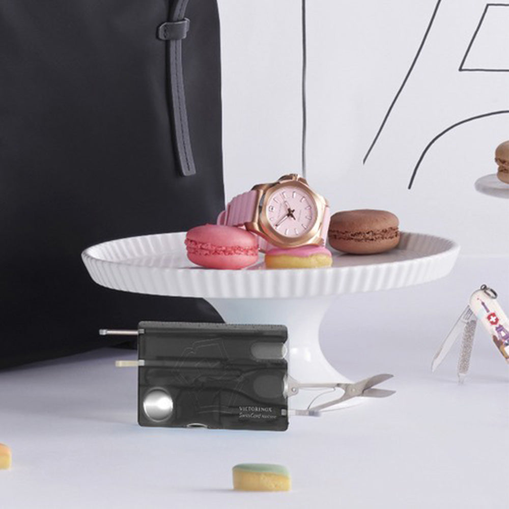 Victorinox SwissCard Nailcare 13 Functions 82mm - Onyx Black Translucent